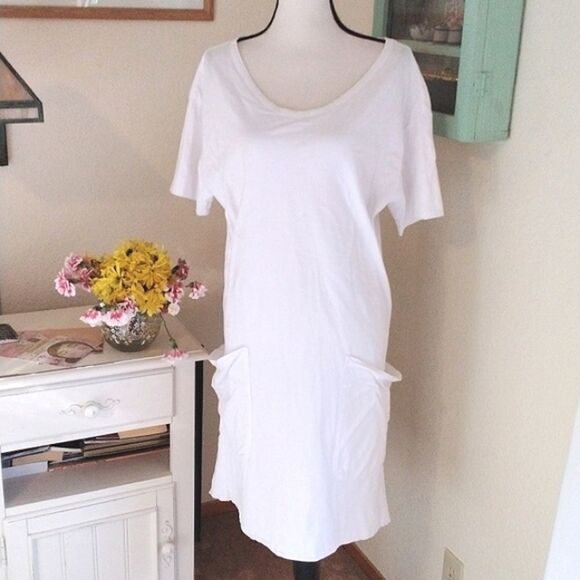 Clu White Cotton Shift Soft Girl - Picture 1 of 9